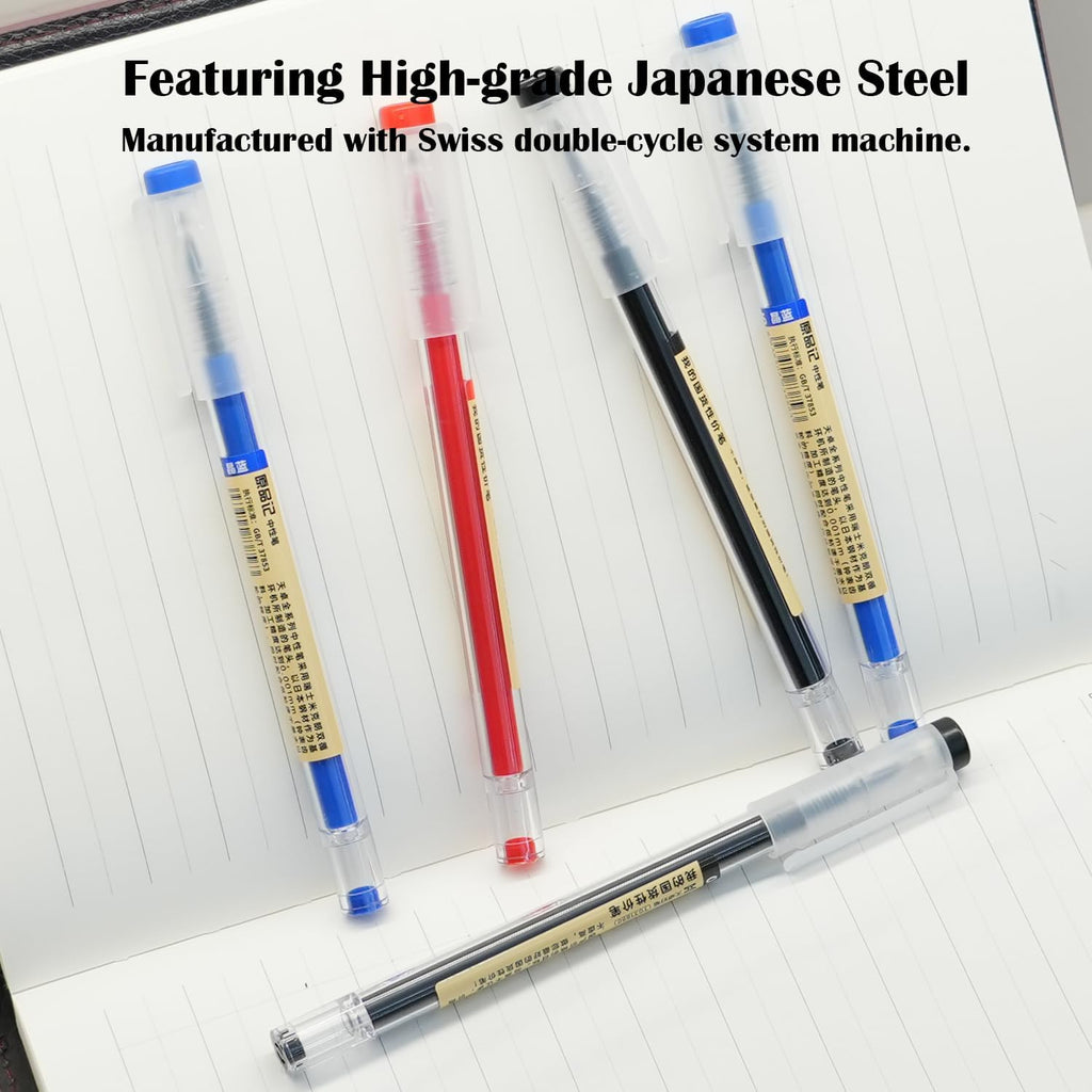 Japanese Gel Pens Stationery with Caps, 0.5Mm Fine Point (12 Black)