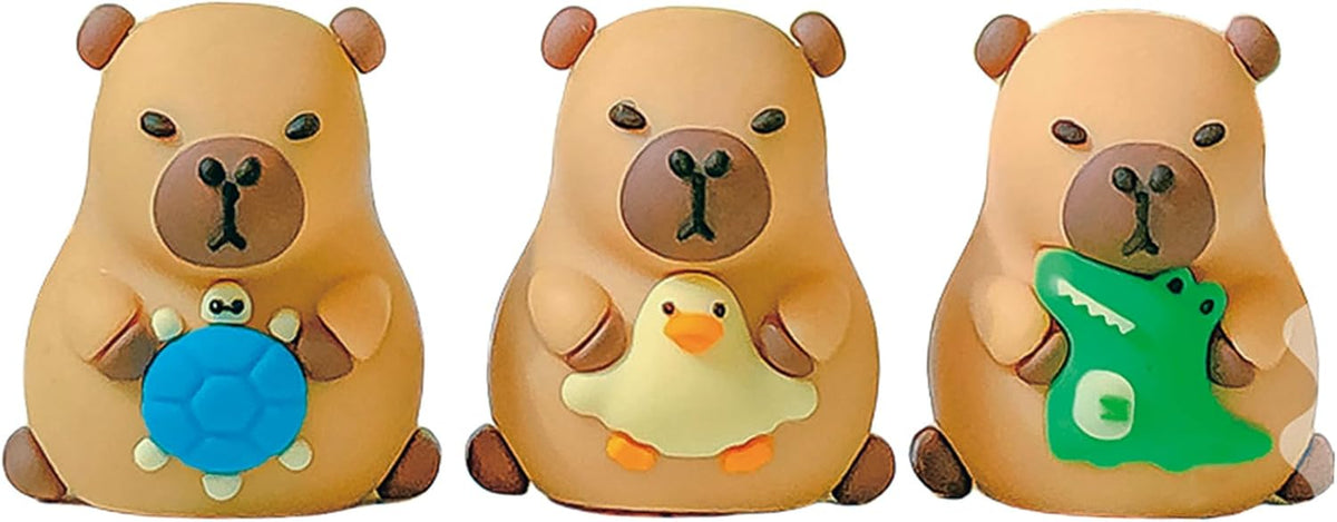 3 Pcs Cute Pencil Sharpener Cartoon Capybara Sharpener Small Manual Pencil Sharpener Kawaii PVC Sharpener Stationery School Office Supplies (Capybara)