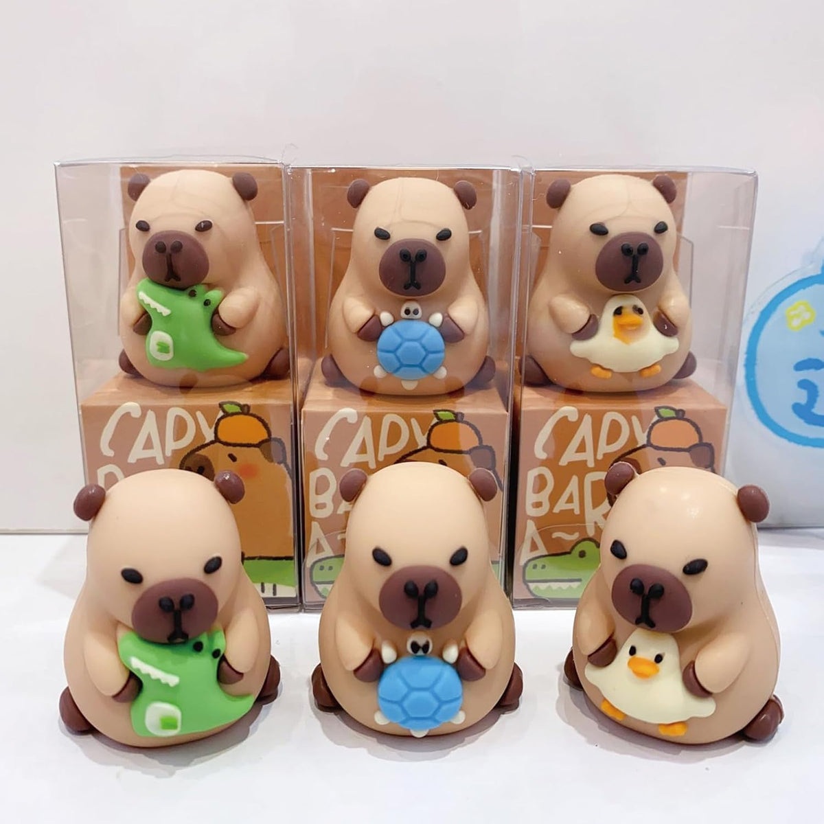 3 Pcs Cute Pencil Sharpener Cartoon Capybara Sharpener Small Manual Pencil Sharpener Kawaii PVC Sharpener Stationery School Office Supplies (Capybara)