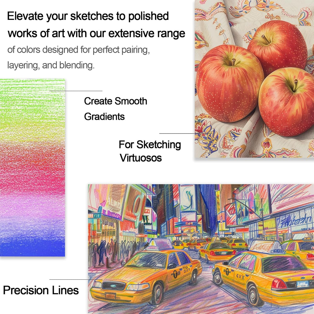 Colored Pencils for Adults, 72-Color Pencils for Adult Coloring Books | Soft Oil-Based Adult Coloring Pencils for Sketching, Drawing, Blending & Shading; Art Supplies for Artists, Beginners & Teens