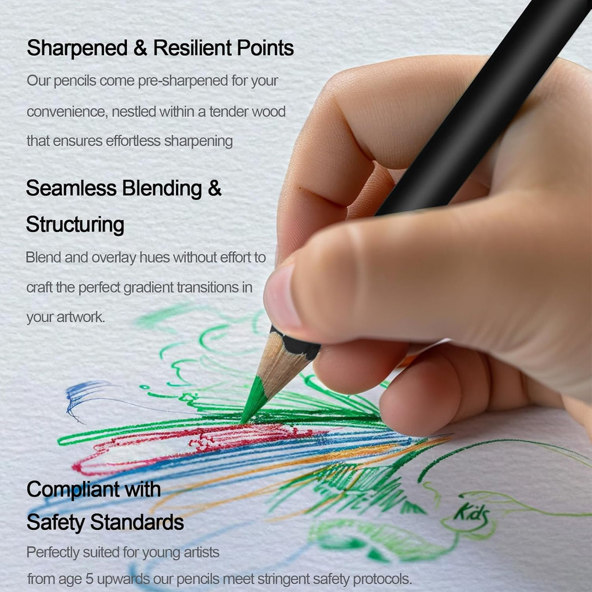 Colored Pencils for Adults, 72-Color Pencils for Adult Coloring Books | Soft Oil-Based Adult Coloring Pencils for Sketching, Drawing, Blending & Shading; Art Supplies for Artists, Beginners & Teens